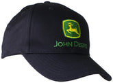 John Deere Men's Trademark Logo Core Baseball Cap, Black, One Size
